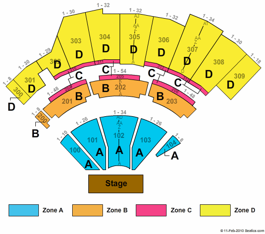 The Wharf Amphitheatre End Stage Zone Seating Chart